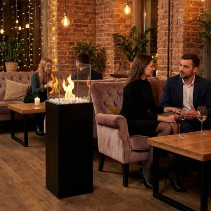 Biohaard ALICANTE 26,5x80,5 cm 2kW zwart + beschermkap