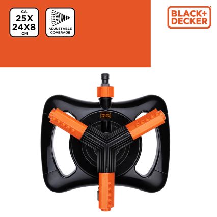 BLACK+DECKER - Drie-armige ronde irrigator