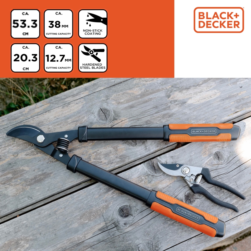 BLACK+DECKER - Set tuinscharen 2 st.