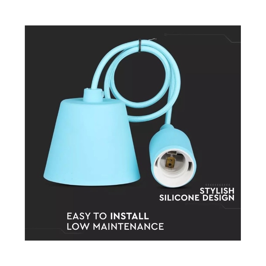 Blauwe Hanglamp aan een koord 1x E27 / 60W / 230V