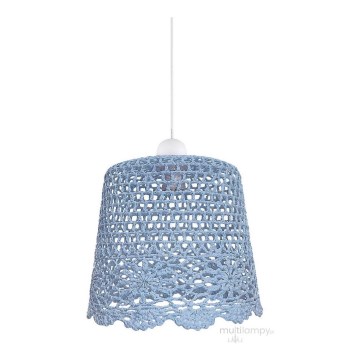 Blauwe Hanglamp aan koord kinderkamer NONNA 1x E27 / 60W / 230V