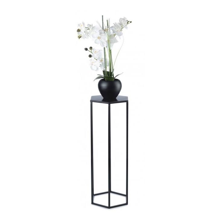 Bloemen/Planten standaard 70x24 cm zwart