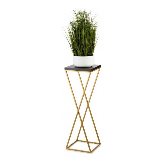 Bloemen/Planten standaard LOFT 70x24 cm goud/zwart