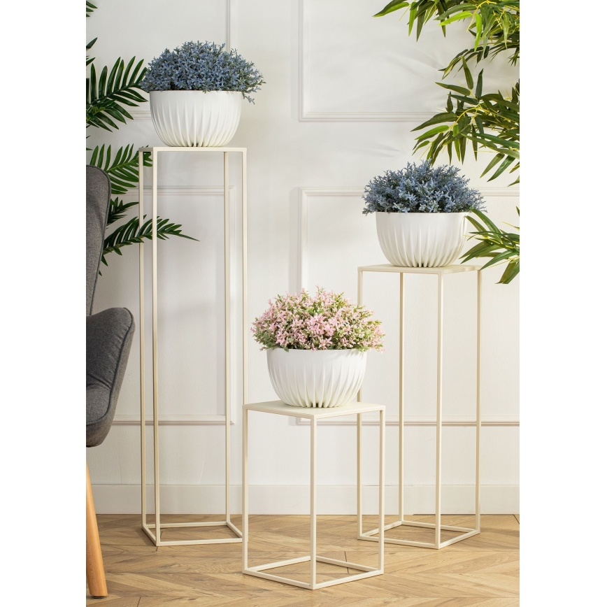 Bloemen standaard 100x24 cm crème