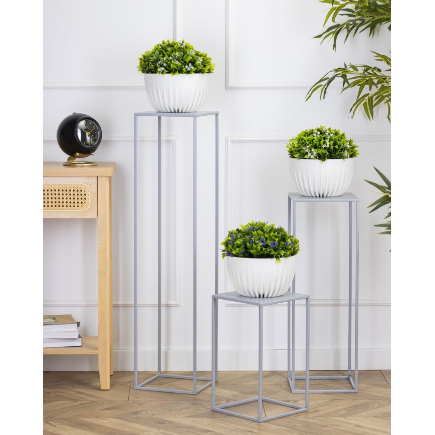 Bloemen standaard 100x24 cm grijs