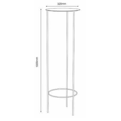Bloemen standaard 100x32 cm zwart