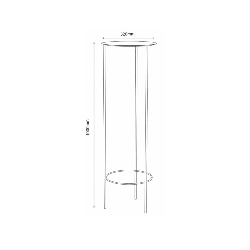 Bloemen standaard 100x32 cm zwart