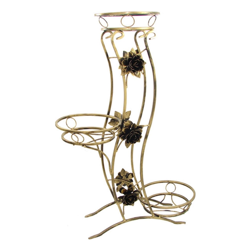 Bloemen standaard 100x70 cm goud
