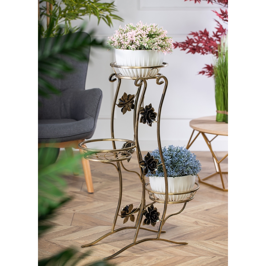 Bloemen standaard 100x70 cm goud
