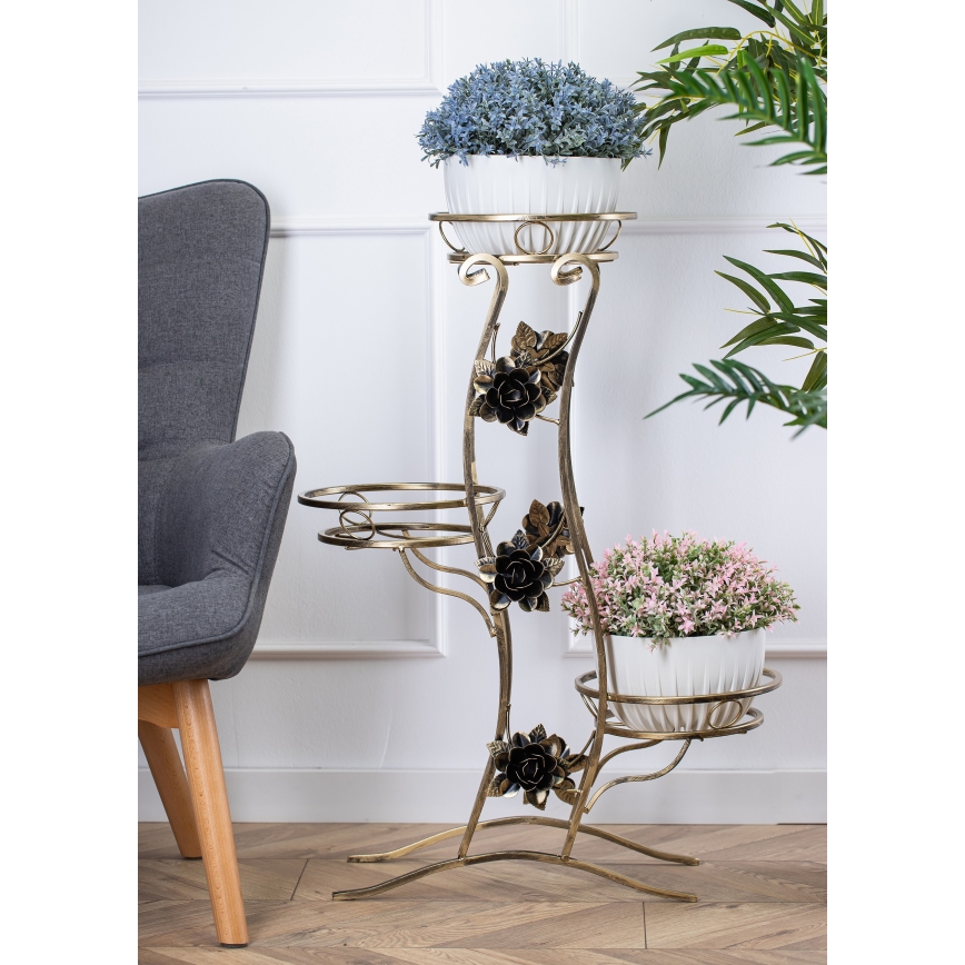 Bloemen standaard 100x70 cm goud