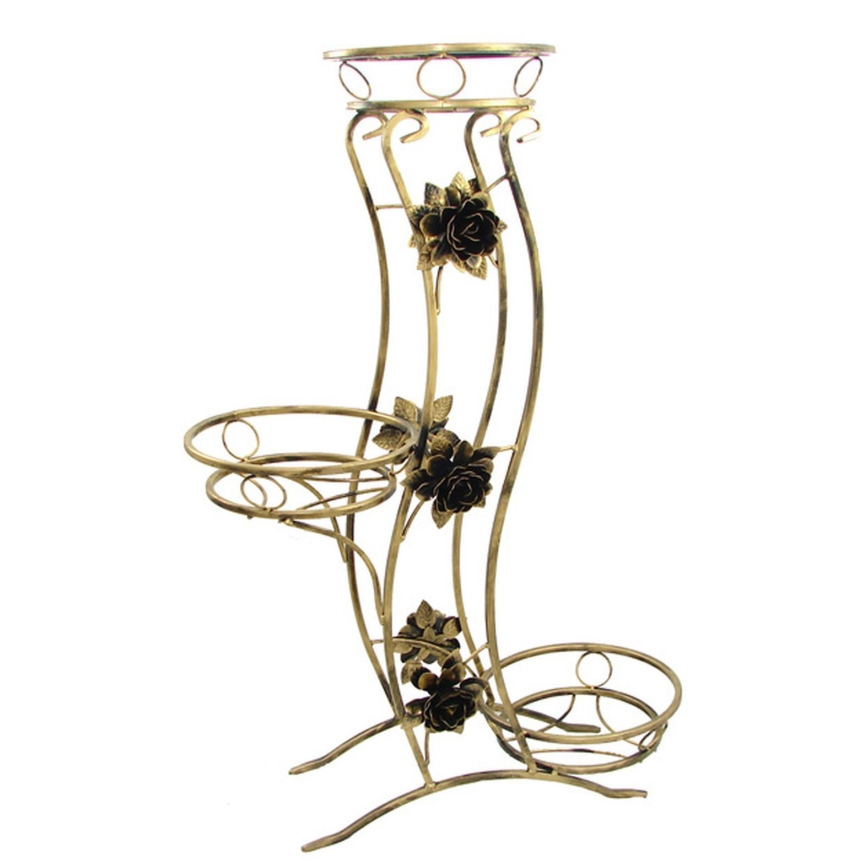 Bloemen standaard 100x70 cm goud
