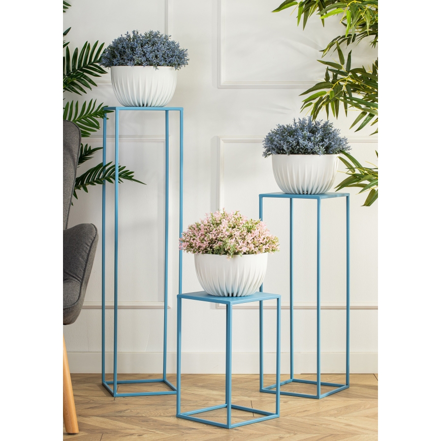 Bloemen standaard 40x24 cm blauw