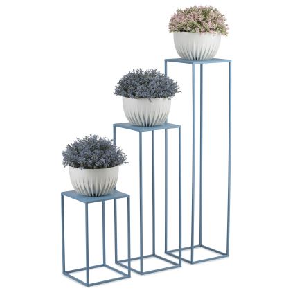Bloemen standaard 40x24 cm blauw