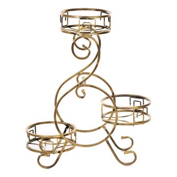 Bloemen standaard 64x60 cm goud