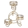 Bloemen standaard 64x60 cm goud
