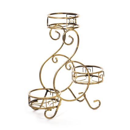 Bloemen standaard 64x60 cm goud