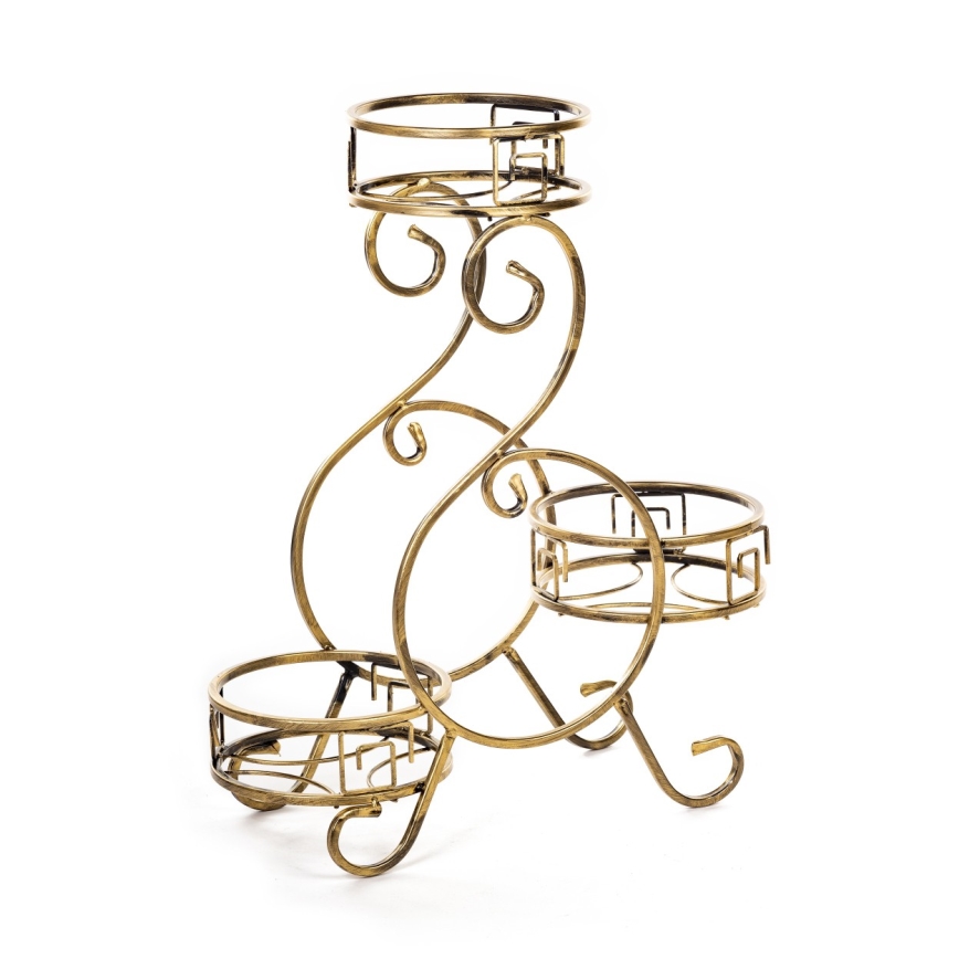Bloemen standaard 64x60 cm goud