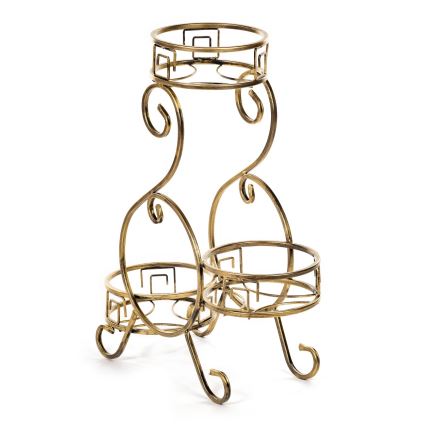 Bloemen standaard 64x60 cm goud