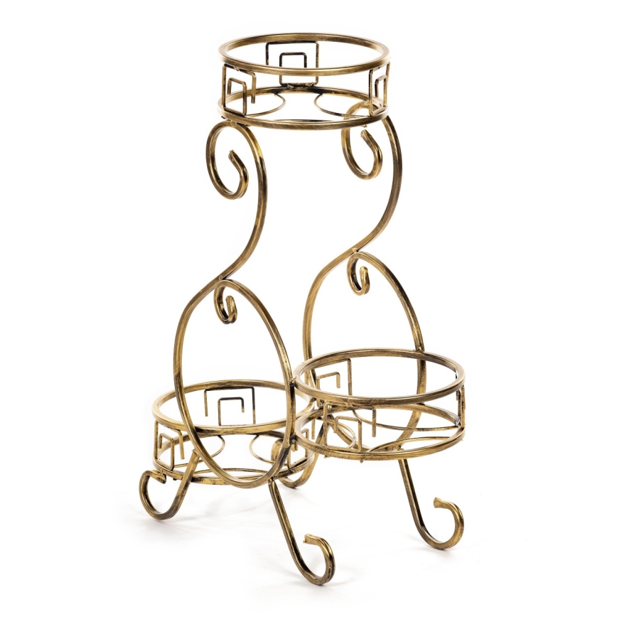 Bloemen standaard 64x60 cm goud