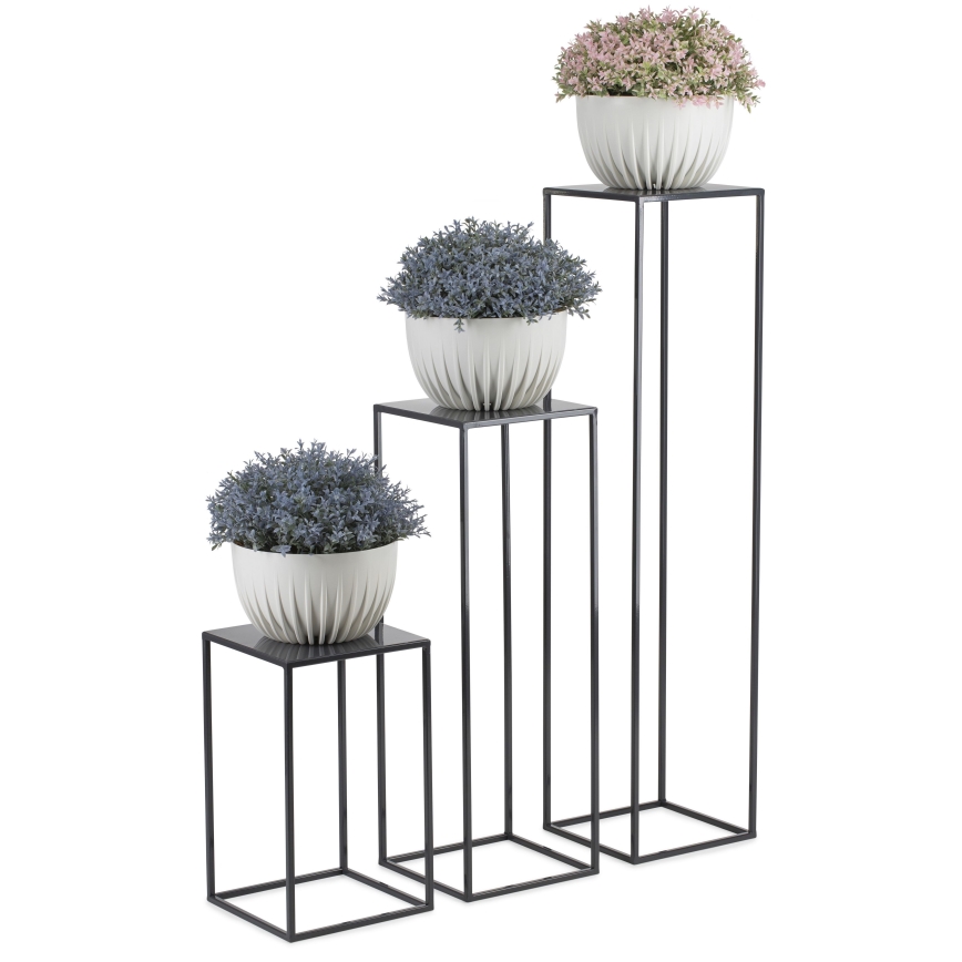 Bloemen standaard 70x24 cm antraciet