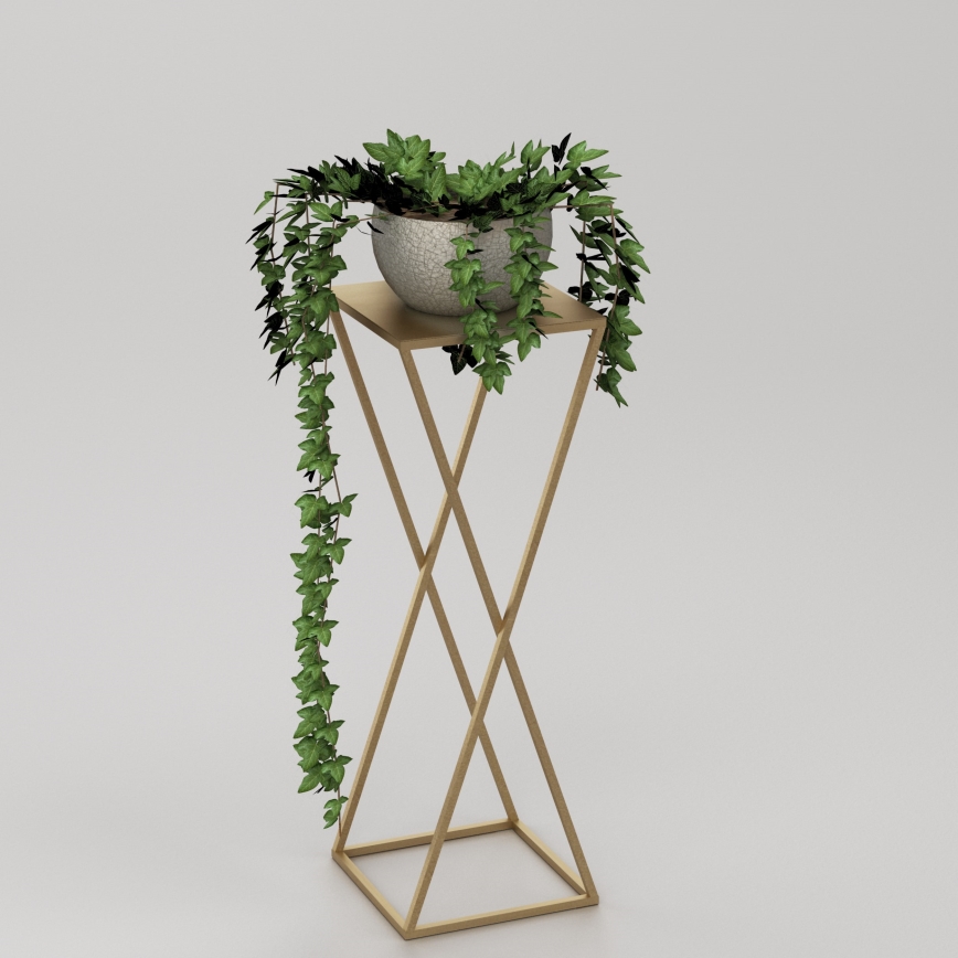 Bloemen standaard 70x24 cm goud