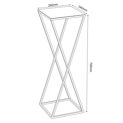 Bloemen standaard 70x24 cm zwart