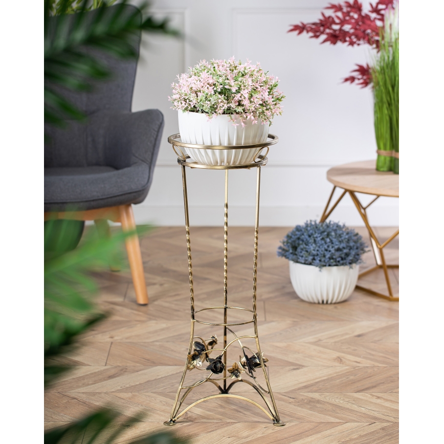Bloemen standaard 72x28 cm goud