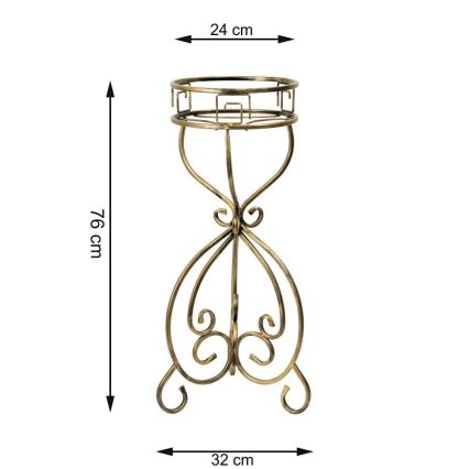 Bloemen standaard 76x32 cm goud