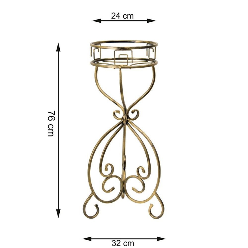 Bloemen standaard 76x32 cm goud