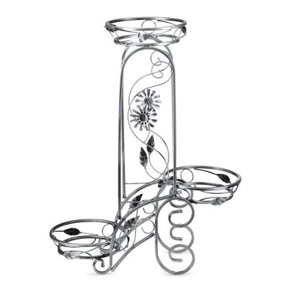 Bloemen standaard 88x65 cm zilver