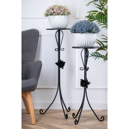 Bloemen standaard 95x39 cm zwart