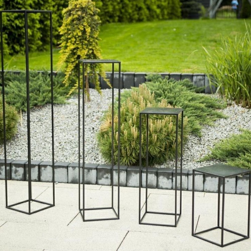 Bloemenstandaard 100x24 cm zwart