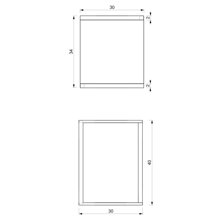 Bloemenstandaard 40x30x34 cm zwart