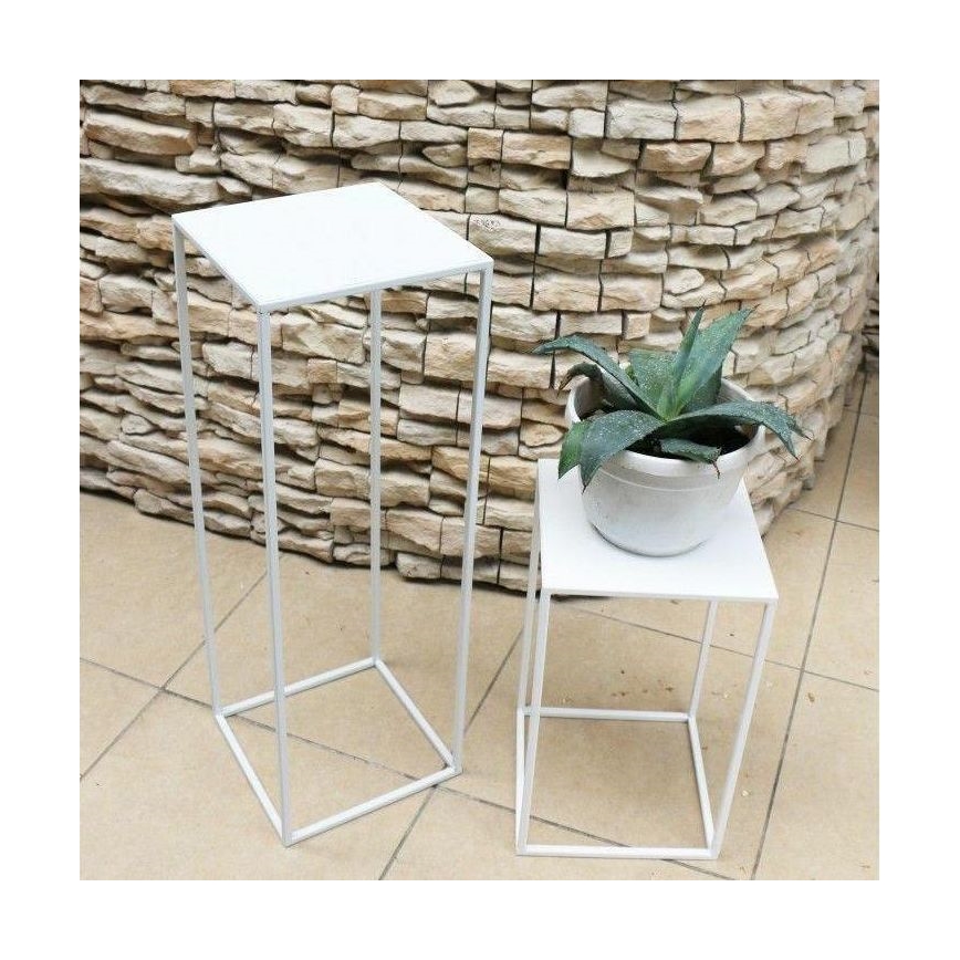Bloemenstandaard 70x24 cm wit