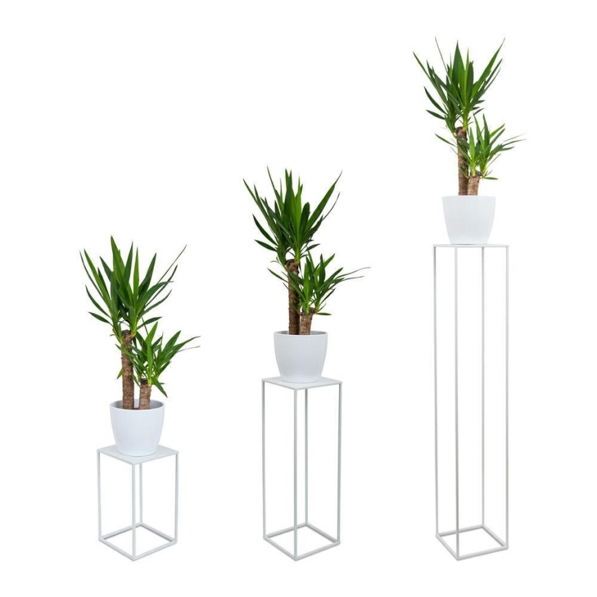 Bloemenstandaard 70x24 cm wit