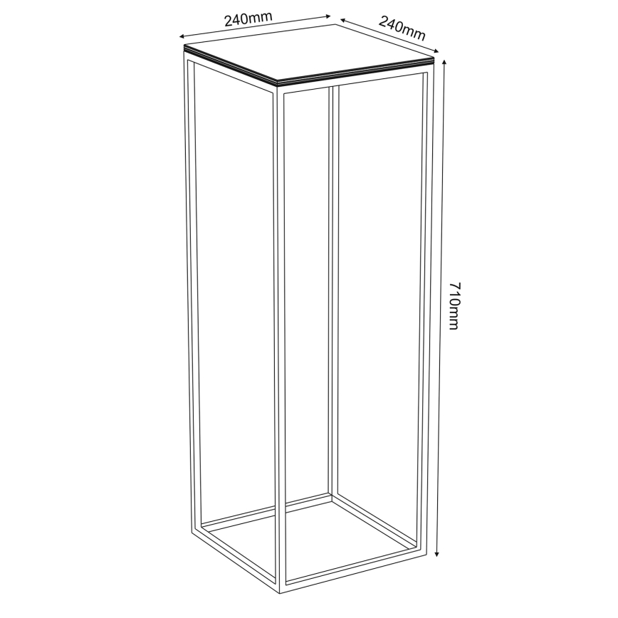 Bloemenstandaard 70x24 cm wit
