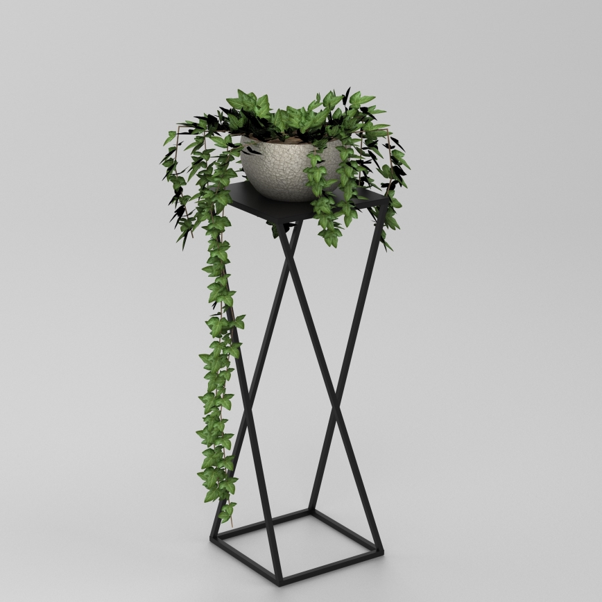 Bloemenstandaard 70x24 cm zwart