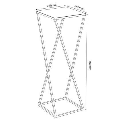 Bloemenstandaard 70x24 cm zwart