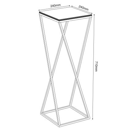 Bloemenstandaard 70x24 cm zwart