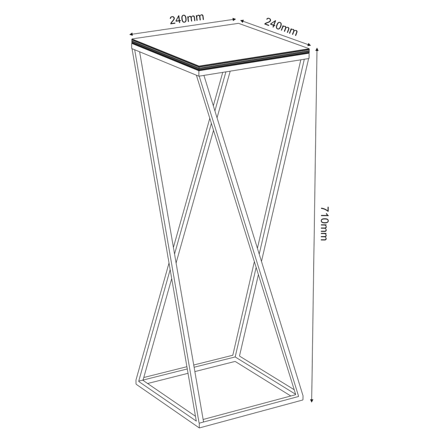 Bloemenstandaard 70x24 cm zwart