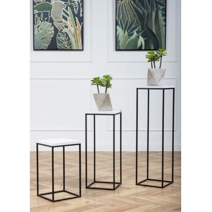 Bloemenstandaard BASICLOFT 40x24 wit/zwart