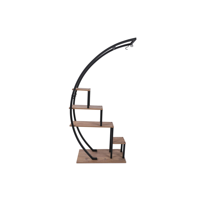 Bloemenstandaard GARDEN 180x85 cm bruin/zwart