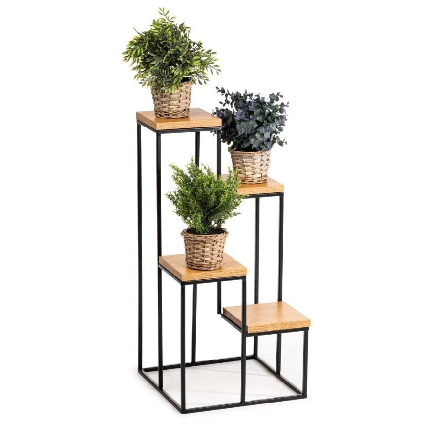 Bloemenstandaard KASKADA 70x34 zwart/bruin