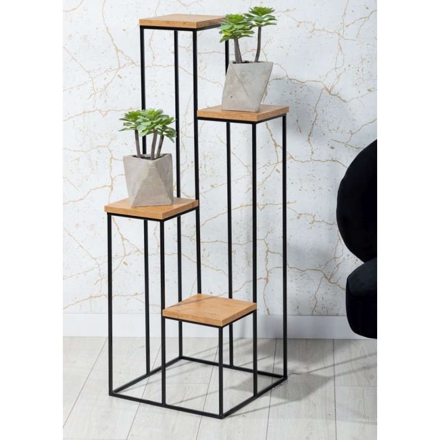 Bloemenstandaard KASKADA 70x34 zwart/bruin