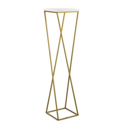 Bloemenstandaard LOFT 100x24 cm goud/wit