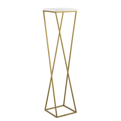 Bloemenstandaard LOFT 100x24 cm goud/wit