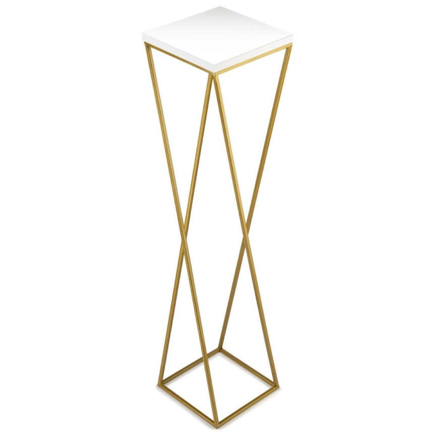 Bloemenstandaard LOFT 100x24 cm goud/wit