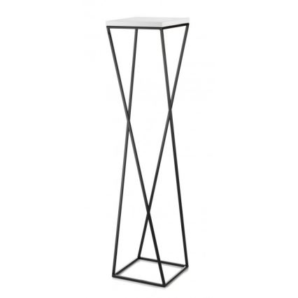 Bloemenstandaard LOFT 100x24 cm zwart/wit