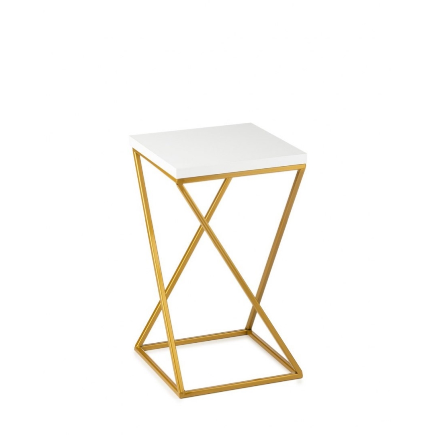 Bloemenstandaard LOFT 40x24 cm goud/wit