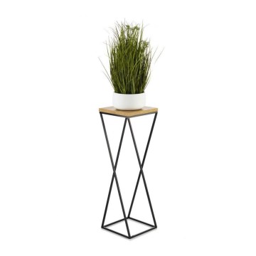 Bloemenstandaard LOFT 70x24 cm zwart/bruin